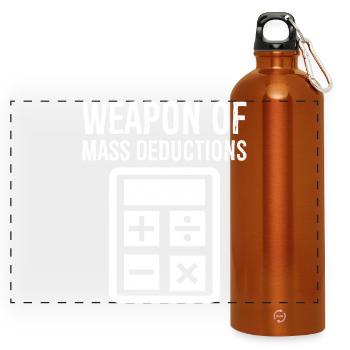 weapon of mass deductions - Panorama Trinkflasche mit Karabiner 750 ml - Orange - Vorne