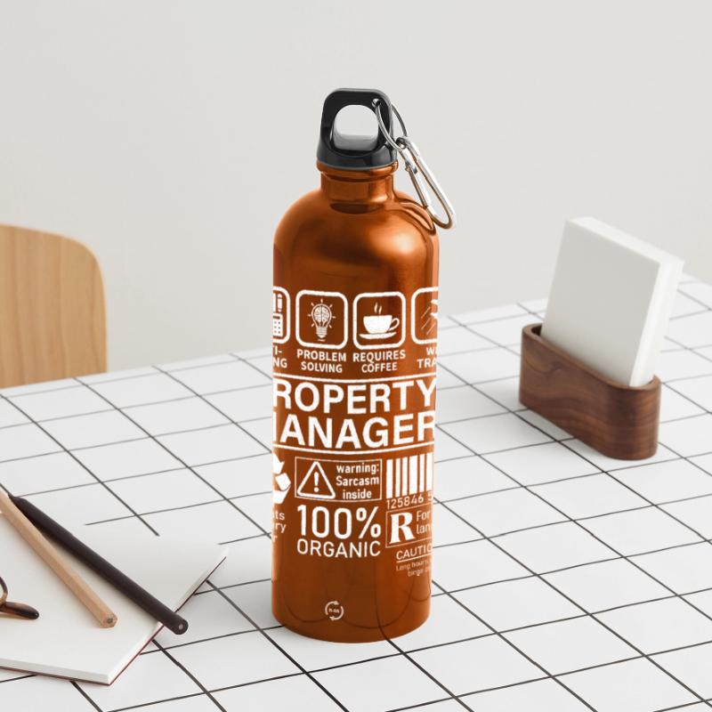 property manager multi tasking problem solving Panorama Trinkflasche mit Karabiner 750 ml
