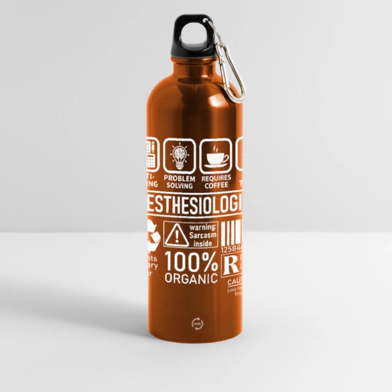 Anesthesiologist multi tasking problem solving Panorama Trinkflasche mit Karabiner 750 ml