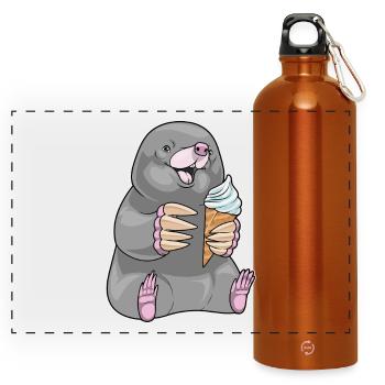 Mole Waffle Cream - Panoramic Drinks Bottle with Carabiner 750 ml - burnt orange - Front