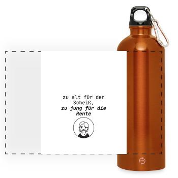 Age Dictons Humour Design - Gourde panoramique avec mousqueton 750 ml - orange - Devant
