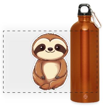Sloth - Panoramic Drinks Bottle with Carabiner 750 ml - burnt orange - Front