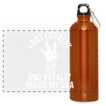 La royauté de la loyauté dans mon ADN Hip Hop Culture lyrique - Gourde panoramique avec mousqueton 750 ml - orange - Devant