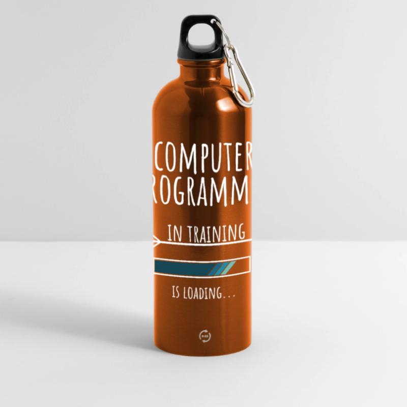 Geschenk Beruf Ausbildung Computerprogrammierer Panorama Trinkflasche mit Karabiner 750 ml