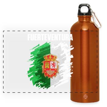 Conception du drapeau de Fuerteventura - Gourde panoramique avec mousqueton 750 ml - orange - Devant
