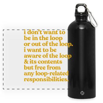 Conscient de la citation Loop - Gourde panoramique avec mousqueton 750 ml - noir - Devant