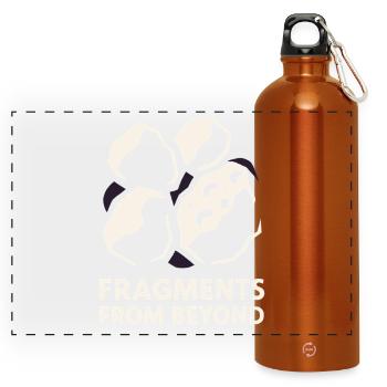 Meteoritskollektor Gefallen Stern Kosmisches - Panorama Trinkflasche mit Karabiner 750 ml - Orange - Vorne