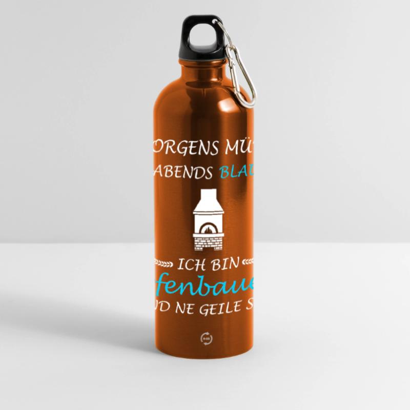 Constructeur de poêles Poêle de construction Poêle de construction Constructeur de cheminées Gourde panoramique avec mousqueton 750 ml