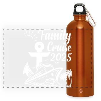 Family Cruise 2025 Summer Vacation Matching Family - Panorama Trinkflasche mit Karabiner 750 ml - Orange - Vorne