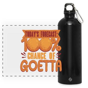 Goetta Wurst 100% de chances de Goetta - Gourde panoramique avec mousqueton 750 ml - noir - Devant