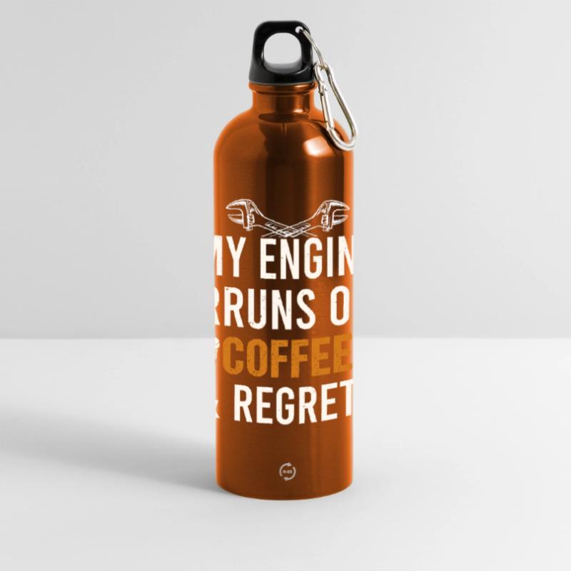 Mechanical Engineering Mechanical Engineer Panoramic Drinks Bottle with Carabiner 750 ml