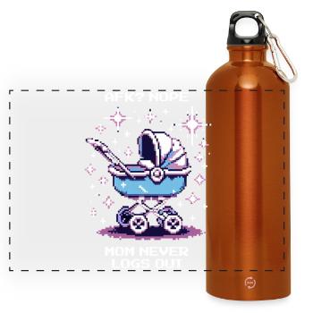 L’AFK ? Maman ne se déconnecte jamais | Gamer Maman, Parents - Gourde panoramique avec mousqueton 750 ml - orange - Devant