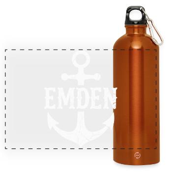 Anker Emden Nordsee - Panorama Trinkflasche mit Karabiner 750 ml - Orange - Vorne