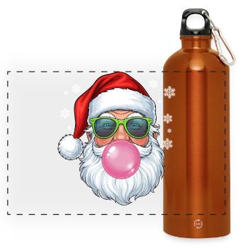 Gomme à mâcher du Père Noël - Gourde panoramique avec mousqueton 750 ml - orange - Devant