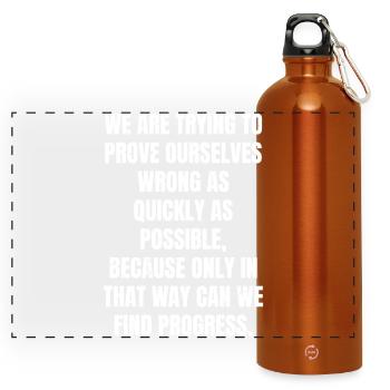 we are trying to prove ourselves wrong as quickly - Gourde panoramique avec mousqueton 750 ml - orange - Devant