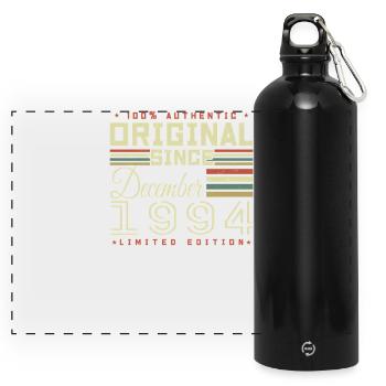 Anniversaire 31 ans | Originale Décembre 1994 - Gourde panoramique avec mousqueton 750 ml - noir - Devant