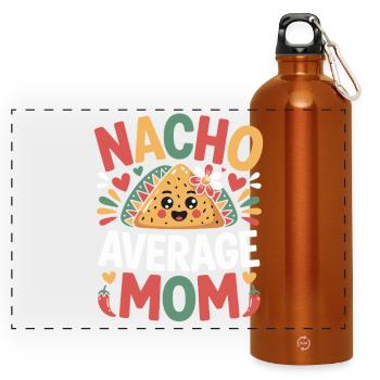 Nacho Maman Moyenne Drôle - Gourde panoramique avec mousqueton 750 ml - orange - Devant