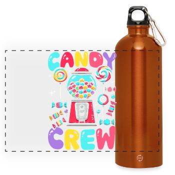 Candy Crew Decoration Candy Lover Sweet Tooth - Panoramic Drinks Bottle with Carabiner 750 ml - burnt orange - Front