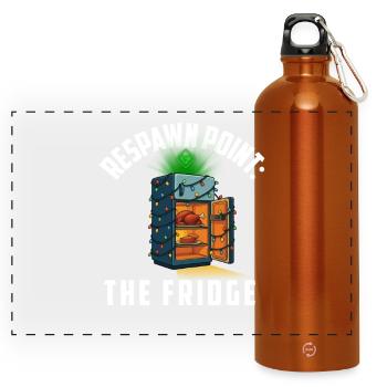 Respawn Point Le Frigo Amateur de jeux Gamer Noël - Gourde panoramique avec mousqueton 750 ml - orange - Devant