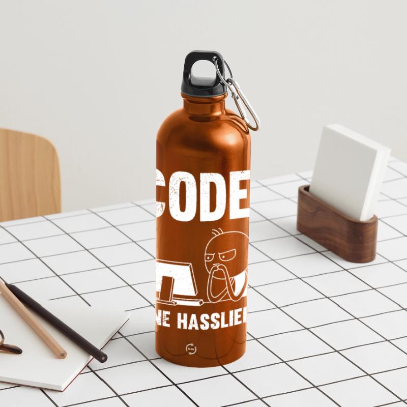 Coder CODE EINE HASSLIEBE LUSTIG Panorama Trinkflasche mit Karabiner 750 ml