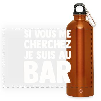 Humour Bar Bistrot Apéro Beauf Alcoolique Drôle - Gourde panoramique avec mousqueton 750 ml - orange - Devant