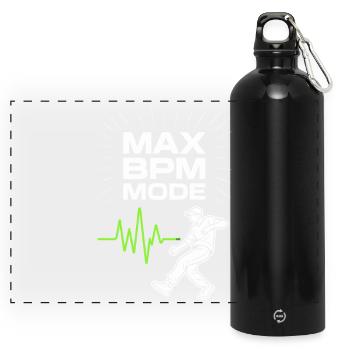 Anime Danse Streetwear Manga Hip Hop Otaku Crew - Gourde panoramique avec mousqueton 750 ml - noir - Devant