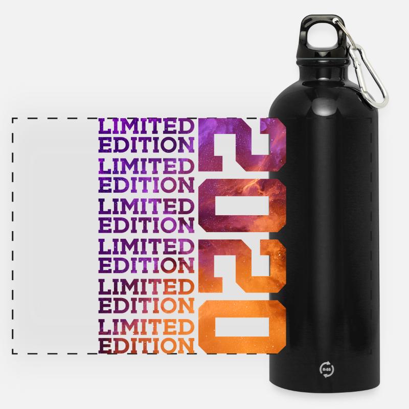 6 YEARS LIMITED EDITION 2020 6TH BIRTHDAY - Panoramic Drinks Bottle with Carabiner 750 ml - black