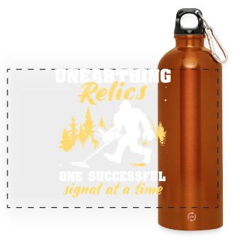 Dirt Fishing Big Foot - Panoramic Drinks Bottle with Carabiner 750 ml - burnt orange - Front