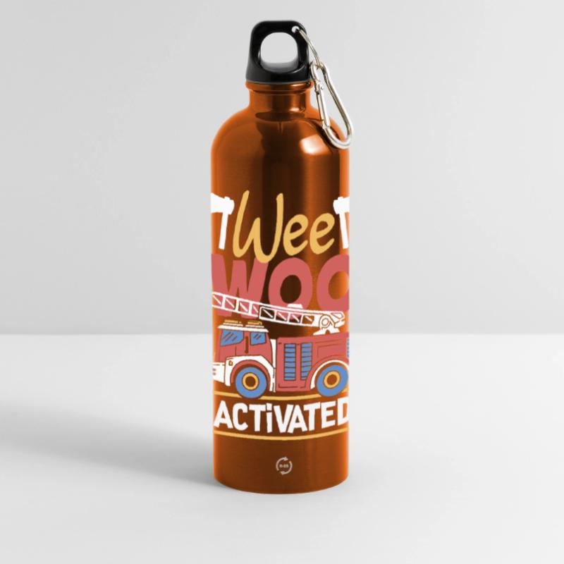 Wee Woo Squad Fire Tiny Firefighter Panoramic Drinks Bottle with Carabiner 750 ml