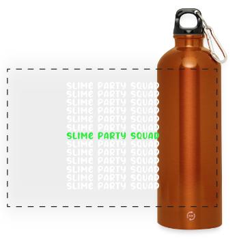 Slime Slime Slimy - Panoramic Drinks Bottle with Carabiner 750 ml - burnt orange - Front