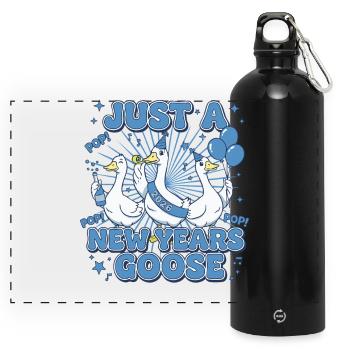 Juste une célébration du Nouvel An 2026 - Gourde panoramique avec mousqueton 750 ml - noir - Devant