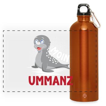 Île Ummanz MOIN UMMANZ Mer Baltique Vacances Drôle - Gourde panoramique avec mousqueton 750 ml - orange - Devant