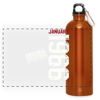 60e anniversaire Original Millésime janvier 1966 - Gourde panoramique avec mousqueton 750 ml - orange - Devant