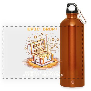 Schéma de câblage parfait | Professionnel du câblage - Gourde panoramique avec mousqueton 750 ml - orange - Devant