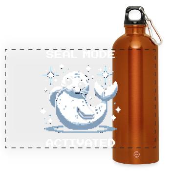 Seal mode on | Robbe Mood - Panoramic Drinks Bottle with Carabiner 750 ml - burnt orange - Front