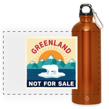 Groenland Pas à vendre Ours polaire - Gourde panoramique avec mousqueton 750 ml - orange - Devant