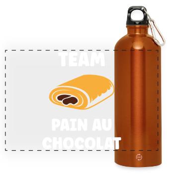 pain au chocolat - Panorama Trinkflasche mit Karabiner 750 ml - Orange - Vorne