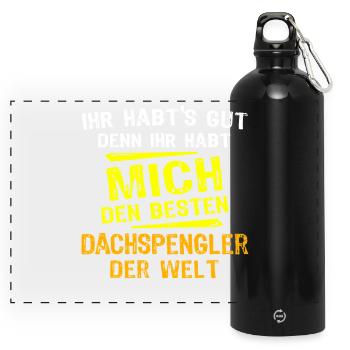 Don Dachspengler - Gourde panoramique avec mousqueton 750 ml - noir - Devant