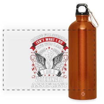 Tiermedizinischer Assistent - Panorama Trinkflasche mit Karabiner 750 ml - Orange - Vorne