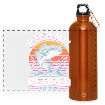 Ofish Ally Retired 2026 - Panorama Trinkflasche mit Karabiner 750 ml - Orange - Vorne