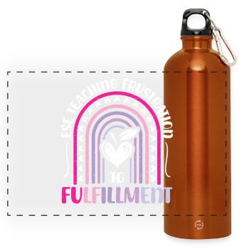 Cadeaux pour les enseignants ESE - Gourde panoramique avec mousqueton 750 ml - orange - Devant