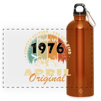 Jubilee year April 1976 - Panoramic Drinks Bottle with Carabiner 750 ml - burnt orange - Front