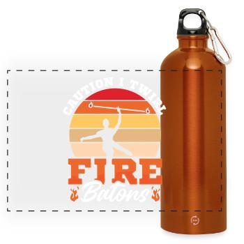 Danseuse de l’école de danse Vortex Dance - Gourde panoramique avec mousqueton 750 ml - orange - Devant