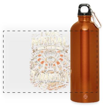 Vogelspinne Normal Until I Got My First Tarantula - Panoramic Drinks Bottle with Carabiner 750 ml - burnt orange - Front