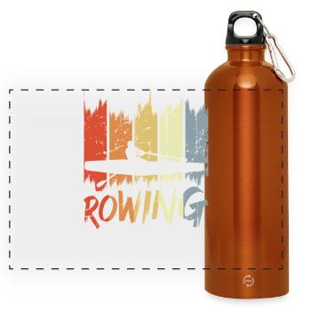 Vintage Skullen - Panoramic Drinks Bottle with Carabiner 750 ml - burnt orange - Front