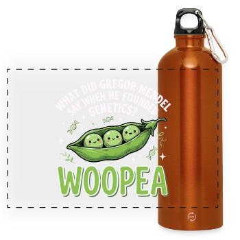 ErbsenGenetik Mendelwitz WOOPEA - Panorama Trinkflasche mit Karabiner 750 ml - Orange - Vorne