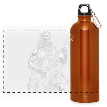 Zeus joue de la guitare - Gourde panoramique avec mousqueton 750 ml - orange - Devant