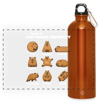 Bases de la géométrie de capybara Funnier - Gourde panoramique avec mousqueton 750 ml - orange - Devant
