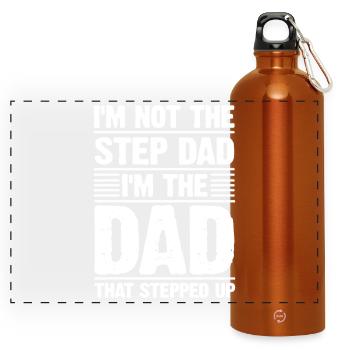 Papa qui s’est levé Beau-père fier - Gourde panoramique avec mousqueton 750 ml - orange - Devant