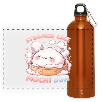 Sources chaudes d’Onsen Bad Stream comme un petit pain Mochi - Gourde panoramique avec mousqueton 750 ml - orange - Devant